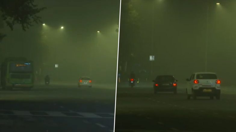 Delhi Fog, Weather Update: Flight, Train Services Disrupted Again As Think Layer of Fog Envelopes National Capital, AQI Remains in ‘Very Poor’ Category (Watch Videos)