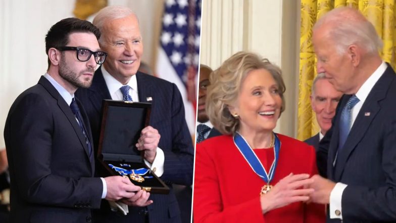Presidential Medal of Freedom 2025 List: Hillary Clinton, George Soros, Michael J Fox Among 19 People Who Receive US’ Highest Civilian Award From President Joe Biden (Pics and Videos)