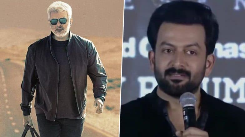 ‘L2-Empuraan’ Star Prithviraj Sukumaran Reviews Ajith Kumar’s ‘Vidaamuyarchi’ Trailer, Calls It ‘One of the Finest in Recent Tamil Cinema’ (Watch Video)