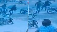 Bank Robbery Caught on Camera in Bidar: 1 Killed, Another Injured As 2 Armed Robbers Open Fire at Guards and Make Away With INR 93 Lakh Cash From ATM in Karnataka; CCTV Footage Surfaces