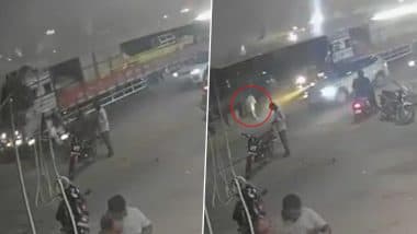 Suicide Attempt Caught on Camera in Telangana: Man in Critical Condition After Jumping in Front of Moving Truck in Medchal, Terrifying Video Surfaces