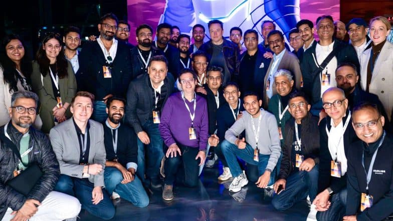 Elon Musk Hosts India Global Forum Business Delegation at SpaceX, Calls for Deeper Collaboration Between India and US for Space Exploration (See Pic)