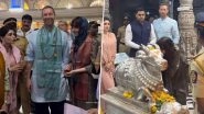 Coldplay in India: Chris Martin and Dakota Johnson Seek Lord Shiva&rsquo;s Blessings at Mumbai&rsquo;s Babulnath Temple; Video of Actress Whispering Wish Into Nandi&rsquo;s Ear Goes Viral &ndash; WATCH