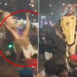 Malappuram: Elephant Swings Man in Air After Running Amok During Annual Offering at BP Angadi Mosque in Kerala’s Tirur, Scary Video Surfaces