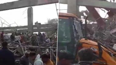 Kannauj Railway Station Roof Collapse: Several Workers Trapped As Under-Construction Lintel Collapses in Uttar Pradesh (Watch Video)