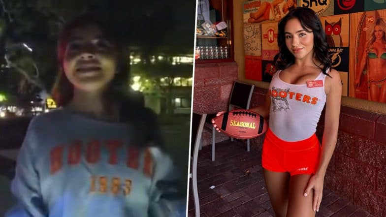 Sophia Ross, Hooters Waitress Dubbed ‘2025 Hawk Tuah Girl’ After Video of Her Flirting With Cop During Arrest Goes Viral Online (Watch)