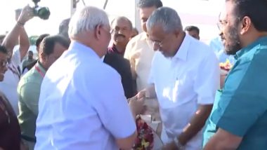 Kerala CM Pinarayi Vijayan Welcomes New Governor Arlekar at Airport