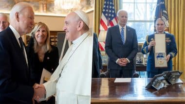 US President Joe Biden Honours Pope Francis With Presidential Medal of Freedom Award With Distinction, Calls Him ‘Light of Faith, Hope, and Love’ (See Pic)