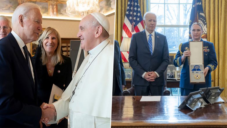 US President Joe Biden Honours Pope Francis With Presidential Medal of Freedom Award With Distinction, Calls Him ‘Light of Faith, Hope, and Love’ (See Pic)