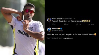 Ravi Ashwin Interacts With Parody Account of Rohit Sharma's Wife Ritika Sajdeh, Fans Find Playful Exchange Quite Intriguing