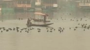 Jammu and Kashmir Weather Update: Dal Lake Shimmers in Thin Layer of Frost As Srinagar Temperature Drops to Minus 2 Degrees Celcius, Bhallesa Turns Into Winter Wonderland (Watch Videos)