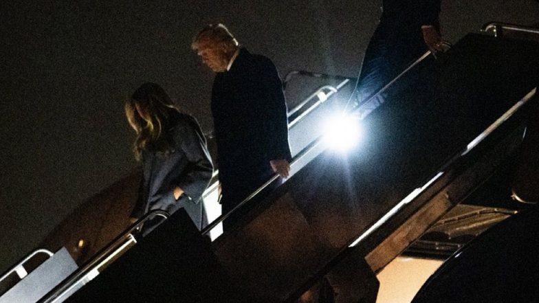 Inauguration Day 2025: US President-Elect Donald Trump Arrives in Washington for Inaugural Celebrations To Mark His Return to Power (See Pic and Video)