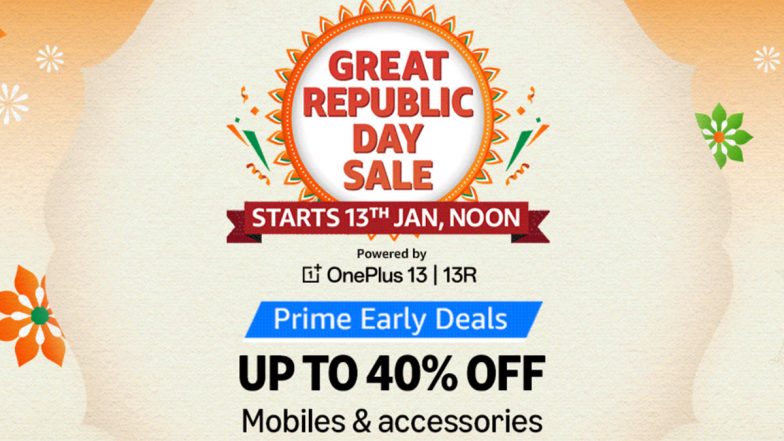 Amazon Great Republic Day Sale 2025 Begins Today; From iQOO Z9s to iPhone 15 and Samsung Galaxy S23 Ultra, Check List of Smartphones Available at Discounted Rate