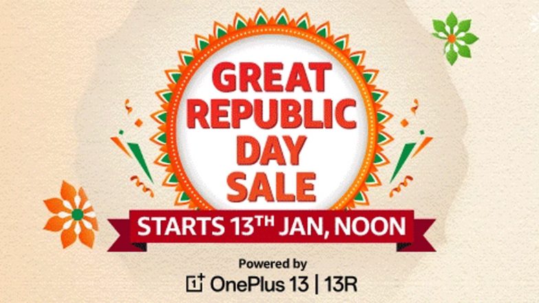 Amazon Great Republic Day Sale 2025 Begins on January 13, 2025; From iPhone 15 to Samsung Galaxy S23 Ultra 5G and OnePlus 13 Series, Know What To Expect From Upcoming Sale From Amazon