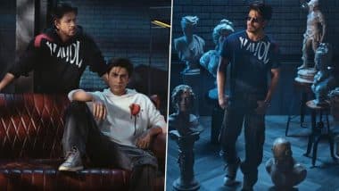 Hot! Shah Rukh Khan and Aryan Khan Rock Black and White Jackets Ahead of D’yavolx Collection Launch on January 12 (See Pic)