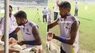 Hardik Pandya Gives Autographs To Lucky Fans After India's Training Session At Eden Gardens Ahead of IND vs ENG 1st T20I 2025 in Kolkata (Watch Video)