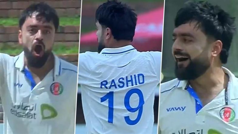 Rashid Khan Registers Career-Best Red-Ball Figures, Claims 7-Wicket Haul During ZIM vs AFG 2nd Test 2024-25 (Watch Wickets Video)