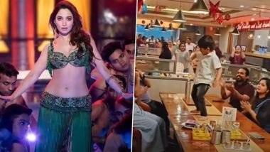 Tamannaah Bhatia’s Young Fan Steals the Spotlight With Adorable Dance to ‘Aaj Ki Raat’ on Dining Table (Watch Video Video)