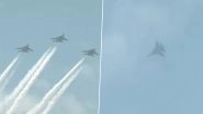 Republic Day 2025: Skies Over Delhi&rsquo;s Kartavya Path Come Alive With Roaring Jets During Flypast Rehearsal for 76th R-Day Celebrations (Watch Videos)