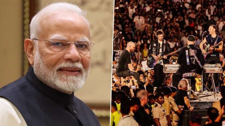 PM Narendra Modi Hails Coldplay’s Mumbai and Ahmedabad Tour, Pushes for ‘Concert Economy’ (Watch Video)