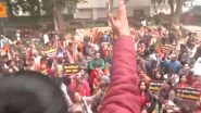 Purvanchali Voters Row: BJP Protests Near Arvind Kejriwal’s Residence Over ‘Fake’ Voters Registration Claim by AAP Supremo As Battle for Delhi Heats Up Ahead of Assembly Polls (Watch Video)