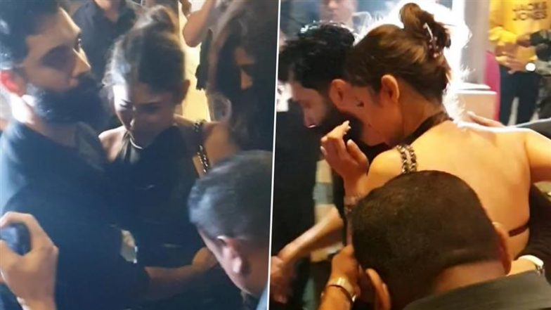 ‘She’s Drunk’: Netizens React As Mouni Roy FALLS on Pavement After New Year Party With Hubby Suraj Nambiar and Bestie Disha Patani (Watch Viral Video)