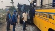 Vizianagaram Road Accident: 2 Dead, Several Injured As Bus Collides With Stationary Lorry in Andhra Pradesh