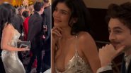 Golden Globes 2025: Timothee Chalamet Looks Dapper in Black Sexy Tuxedo While Kylie Jenner Shines in Silver Gown, Couple Holds Hands at the Event (Watch Videos)