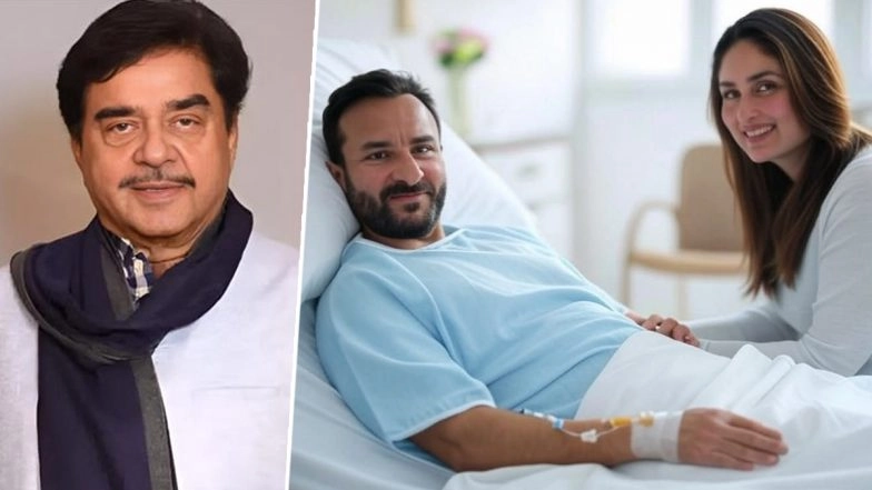 Saif Ali Khan Stabbing Case: Shatrughan Sinha Shares ‘Smiling’ AI-Generated Photo of Actor With Kareena Kapoor Khan in Hospital, Wishes for Speedy Recovery (View Post)