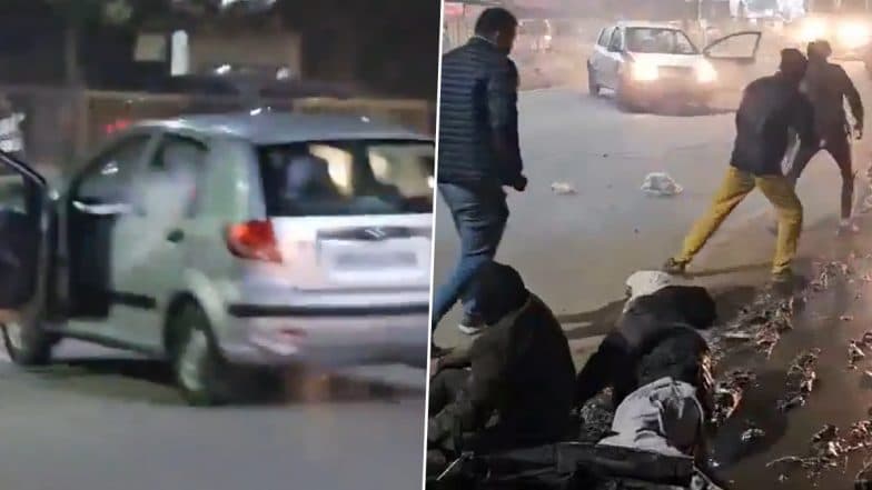 Raebareli Hit-and-Run: 1 Killed, 3 Injured As Speeding Car Flees With Open Door After Striking Several Vehicles on Lucknow-Prayagraj Highway; Video Goes Viral