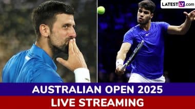 Novak Djokovic vs Carlos Alcaraz, Australian Open 2025 Free Live Streaming Online: How To Watch Live TV Telecast of Aus Open Men’s Singles Quarterfinal Tennis Match?