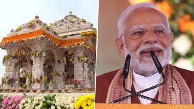 Ayodhya Ram Mandir Anniversary: PM Narendra Modi Greets People on the Occasion of Ram Lalla’s Pran Pratishtha First Anniversary, Hails Temple As Monument of India’s Cultural and Spiritual Heritage