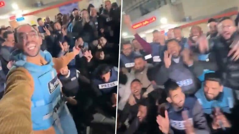 Gaza: Journalists Celebrate Ceasefire With Songs and Smiles After 16 Months of Conflict (Watch Video)