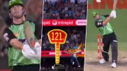 Hilton Cartwright Smashes 121 Metre Six To Equal Chris Lynn's Unofficial Longest Six Big Bash League Record, Achieves Feat During Melbourne Renegades vs Melbourne Stars BBL 2024-25 Match (Watch Video)