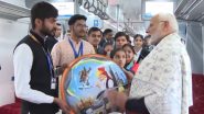 Delhi Gets Its First Namo Bharat Corridor: PM Narendra Modi Inaugurates 13-km Stretch of Delhi-Ghaziabad-Meerut Corridor, Takes Ride With School Children (Watch Video)