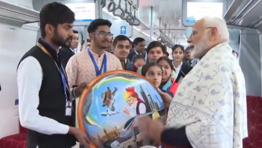 Delhi Gets Its First Namo Bharat Corridor: PM Narendra Modi Inaugurates 13-km Stretch of Delhi-Ghaziabad-Meerut Corridor, Takes Ride With School Children (Watch Video)