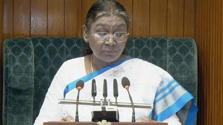 President Droupadi Murmu Addresses Joint Sitting of House Ahead of Budget Session