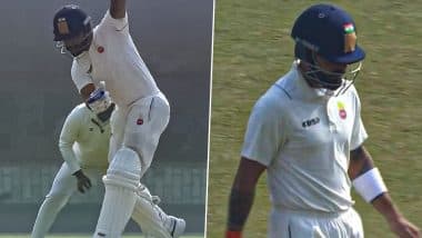 Virat Kohli Wicket Video: Star India Batter's Off Stump Gets Knocked Over By Himanshu Sangwan During Delhi vs Railways Ranji Trophy 2024-25