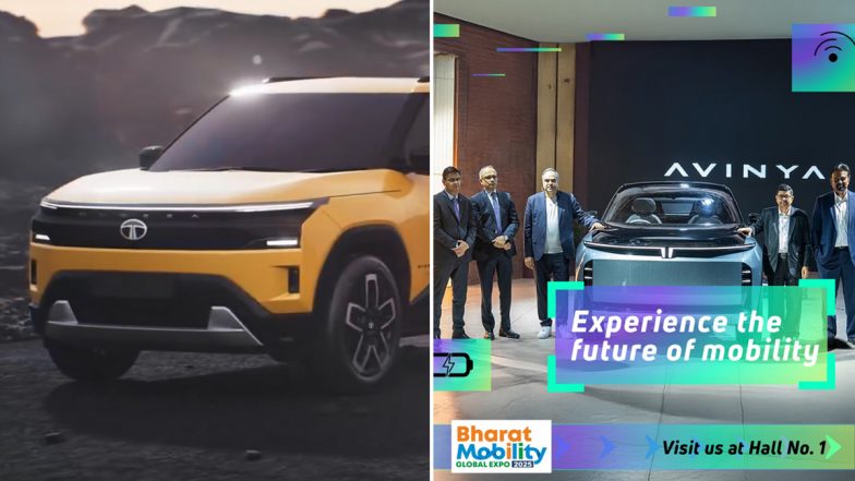 Tata Motors Unveils Over 50 Next-Gen Vehicles at Auto Expo 2025, Announces New Tata Sierra and Reveals Tata Avinya X Concept (Watch Video)