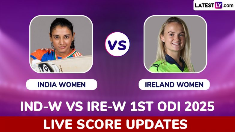 IRE-W 6/0 in 1 Over | India Women vs Ireland Women Live Score Updates of 1st ODI 2025: Sarah Forbes Takes Visitors off the Mark