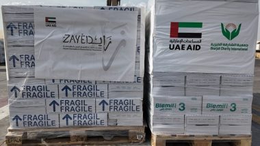 World News | Emergency Aid Shipment Launched for Gaza as Part of UAE's 'Operation Chivalrous Knight 3'