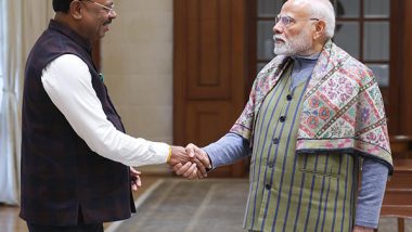 India News | Maharashtra BJP President Meets PM Modi, Invites Him to Koradi for Aai Jagdamba Darshan