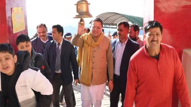 India News | Uttarakhand CM Dhami Offers Prayers at Surkanda Devi Temple in Tehri Garhwal