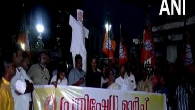 India News | BJP Workers Stage Protest Against Kerala CM Against His Alleged Remarks on Sanatana Dharma