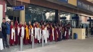 World News | Followers Bid Farewell to Dalai Lama as He Leaves for Karnataka