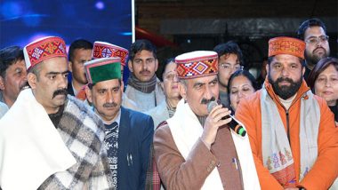 India News | Himachal Pradesh: CM Sukhu Attends Winter Carnival at Ridge in Shimla