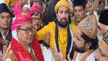 India News | Kiren Rijiju Visits Ajmer Sharif Dargah on 813th Urs, Offers Sacred Chadar on Behalf of PM Modi