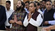 Entertainment News | Mukesh Ambani, Anant Ambani Offer Prayers at Somnath Temple in Gujarat