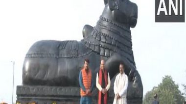 India News | Delhi LG Inaugurates 'Vatika' Recreational Space Near Raj Ghat, Unveils 57.5-tonne Nandi Statue