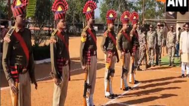 India News | Chhattisgarh: Final Salute Paid to DRG Head Constable Killed During Naxal Operation in Abujmarh